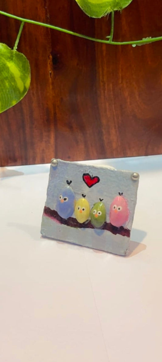 Owl family fridge magnet