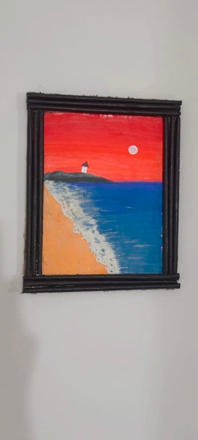 Beach painting photoframe